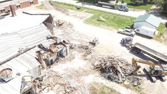 Clay Center school is slowly demolished