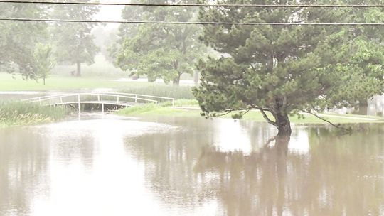 In the aftermath of Saturday’s storm, Clay Center’s Crooked Creek golf course is flooded