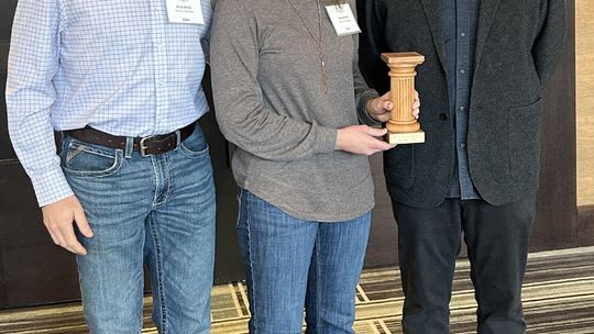Jenny Brhel receives Inaugural Alan Moeller Pillar Award from Nebraska Soil Health Coalition