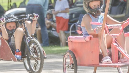 Racing down Deweese Main Street