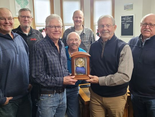 Clay Co. Board of Supervisors thanks Fintel for 18 years of service at Dec. 31 meeting