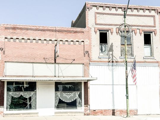 Demolition begins on long vacated buildings in downtown Harvard