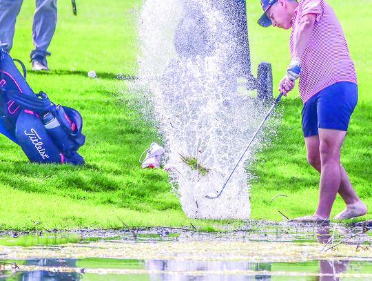 Fonseca has a splashing good time in the pond