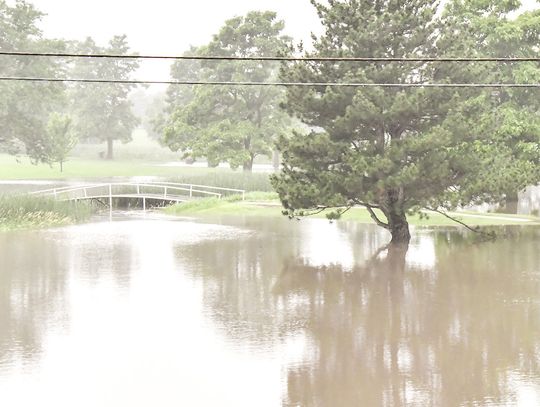 In the aftermath of Saturday’s storm, Clay Center’s Crooked Creek golf course is flooded