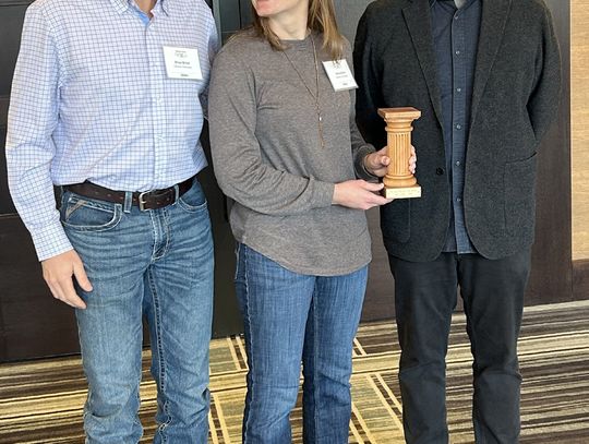 Jenny Brhel receives Inaugural Alan Moeller Pillar Award from Nebraska Soil Health Coalition