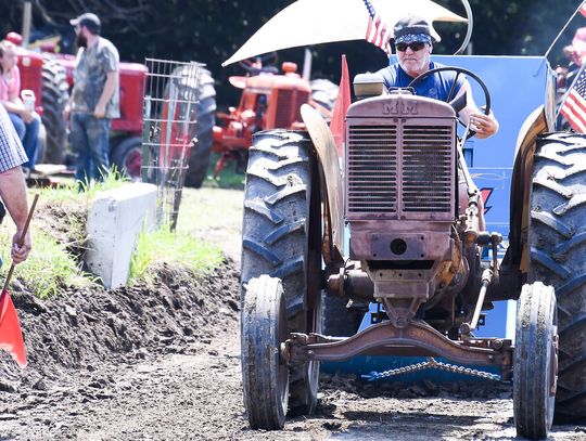 Pulling for Dave Babcock in memorial tractor pull