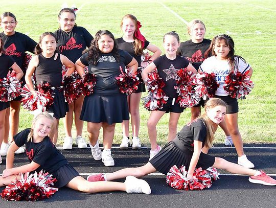 Sutton Spirit Squad ready to cheer on the Junior Mustangs