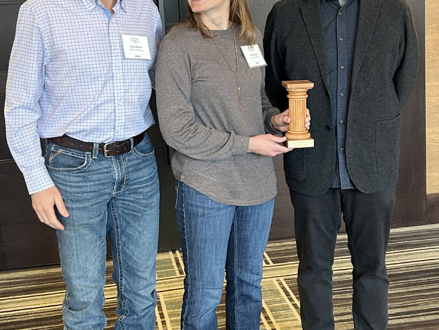 Jenny Brhel receives Inaugural Alan Moeller Pillar Award from Nebraska Soil Health Coalition