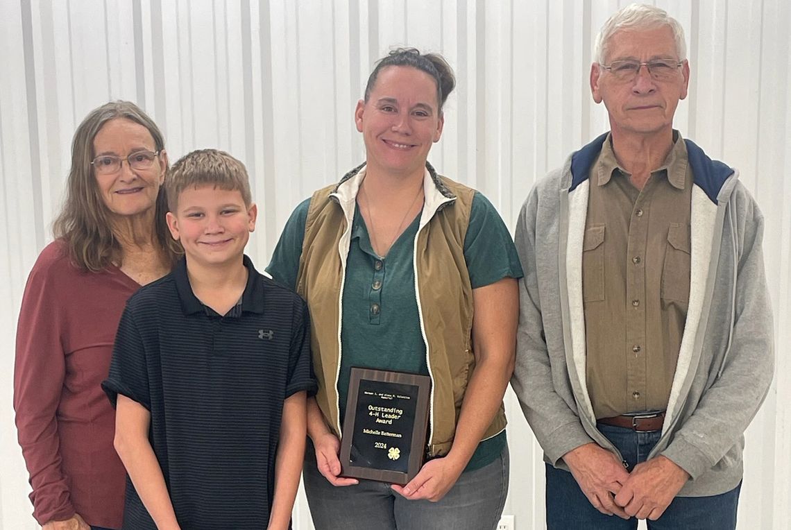 Batterman recognized as Outstanding 4-H Leader