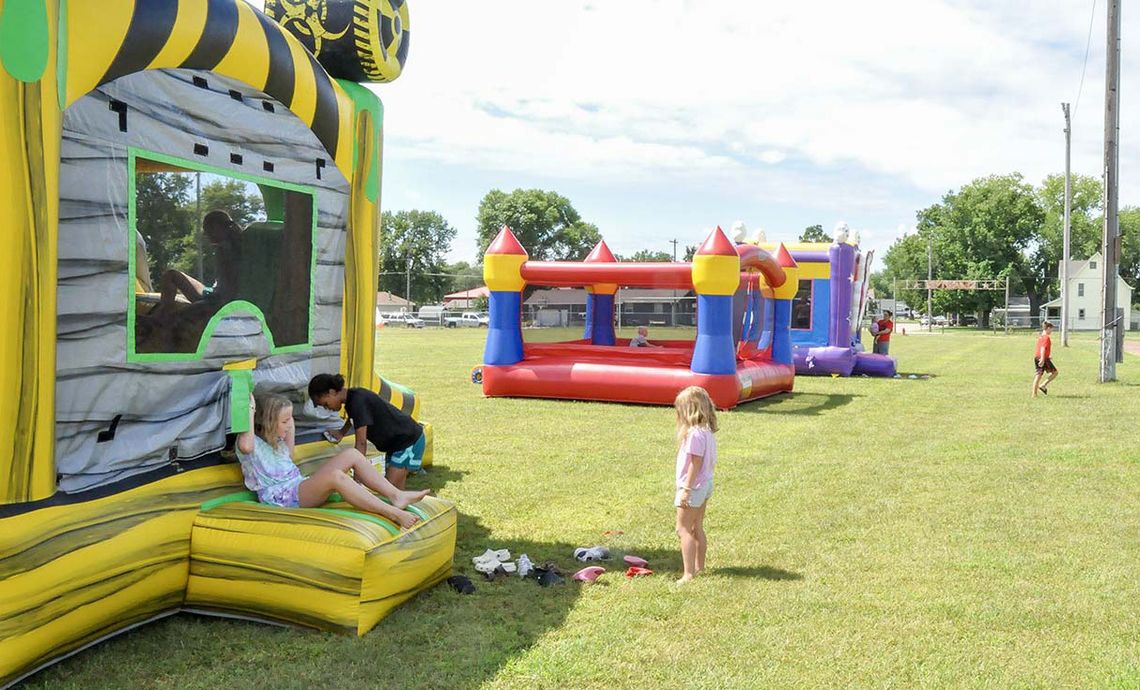 Bounce houses and food a great combination
