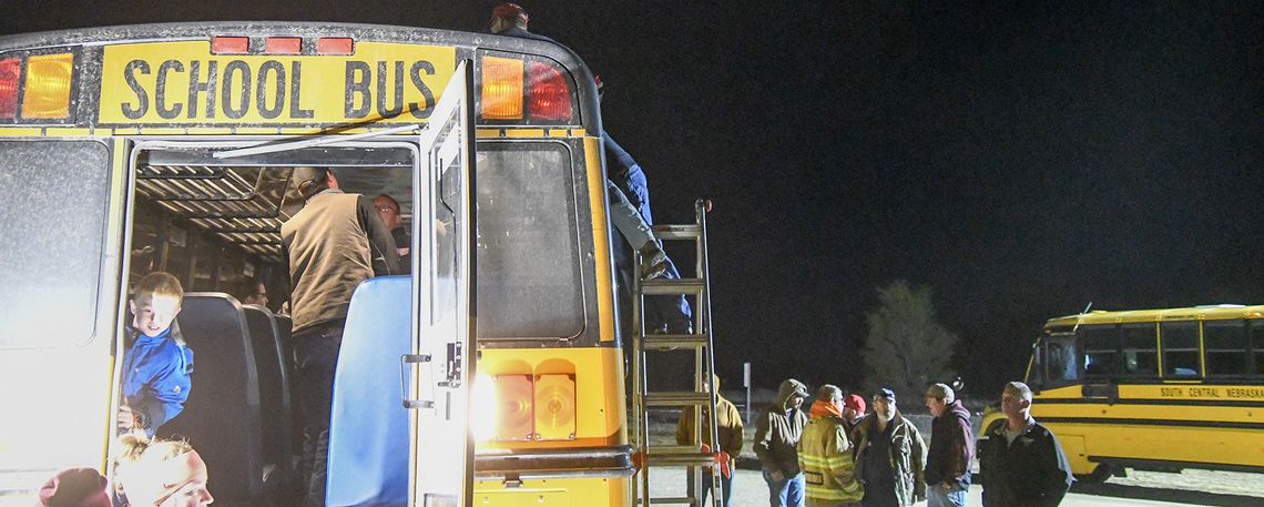 Glenvil Vol. Fire, Rescue host bus extrication training for county departments