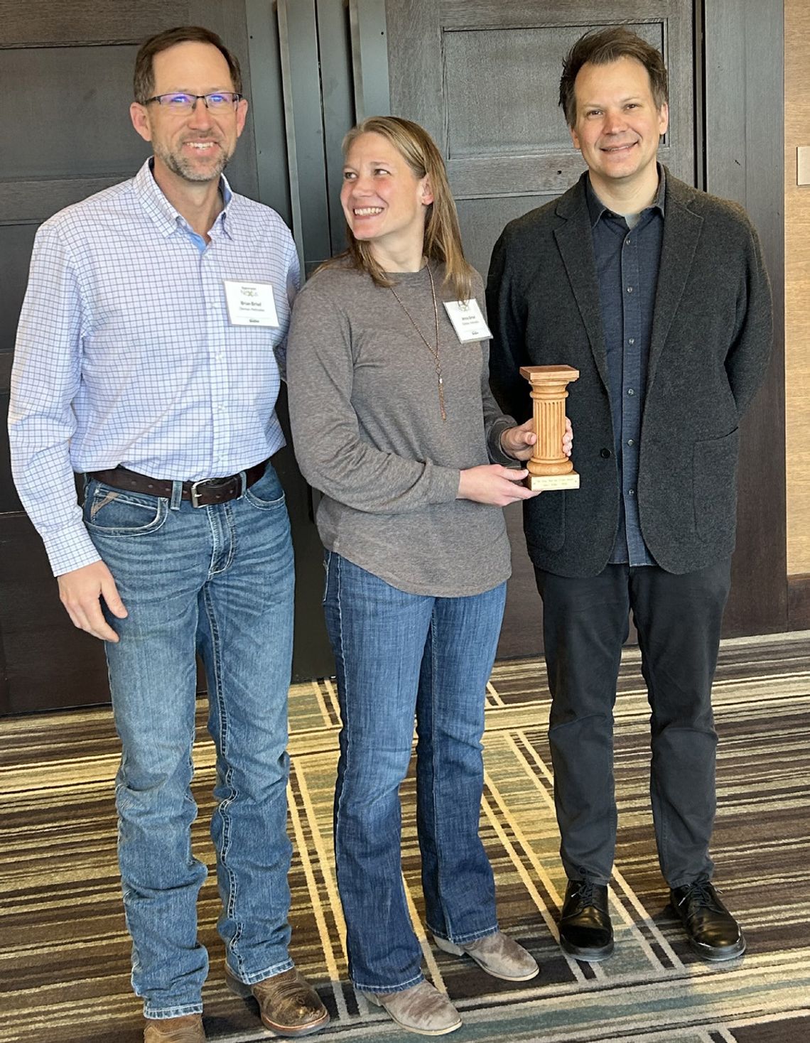 Jenny Brhel receives Inaugural Alan Moeller Pillar Award from Nebraska Soil Health Coalition Jenny Brhel receives Inaugural Alan Moeller Pillar Award from Nebraska Soil Health Coalition