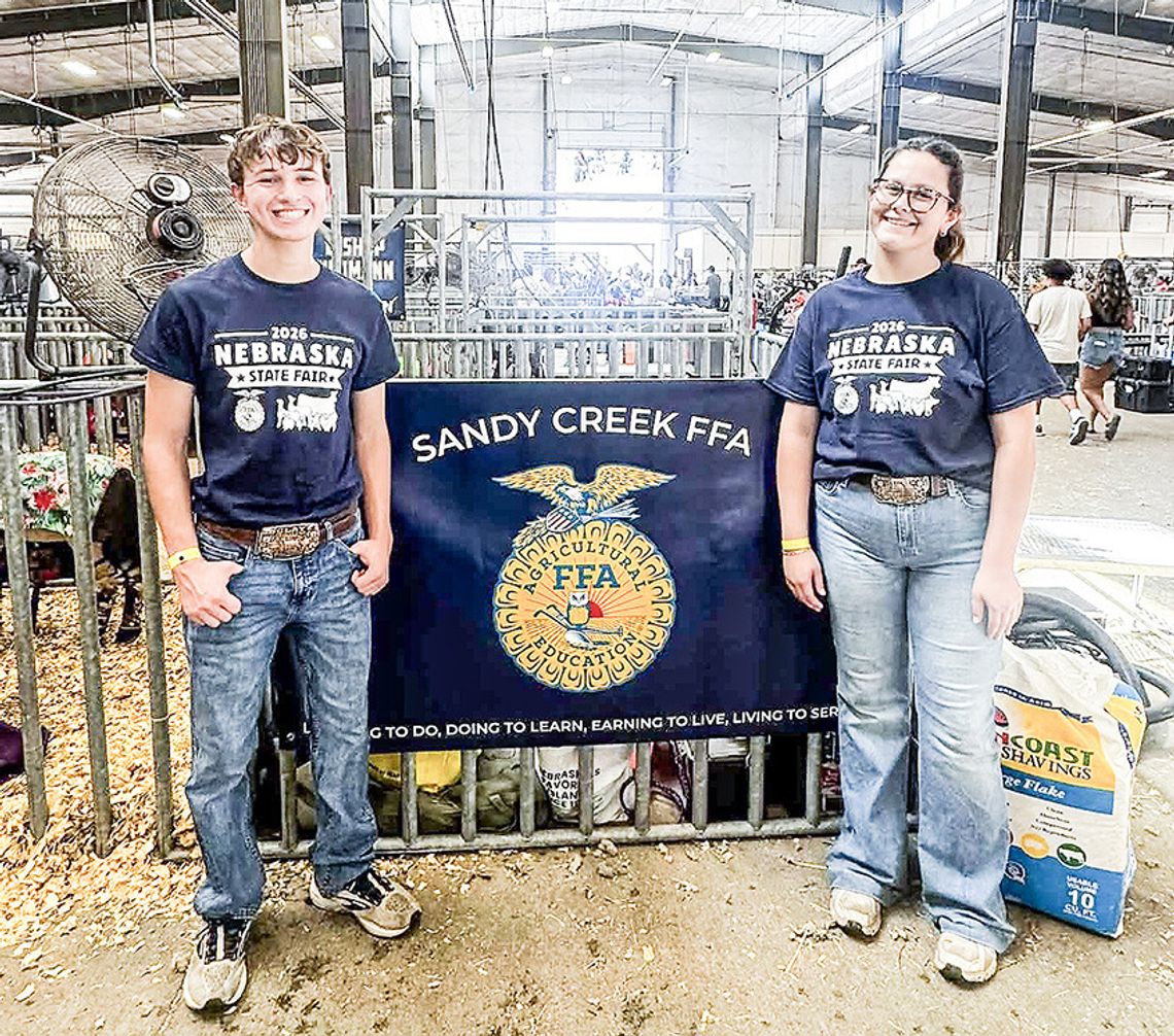 Sandy Creek FFA members find success at Nebraska State Fair Sandy Creek FFA members find success at Nebraska State Fair