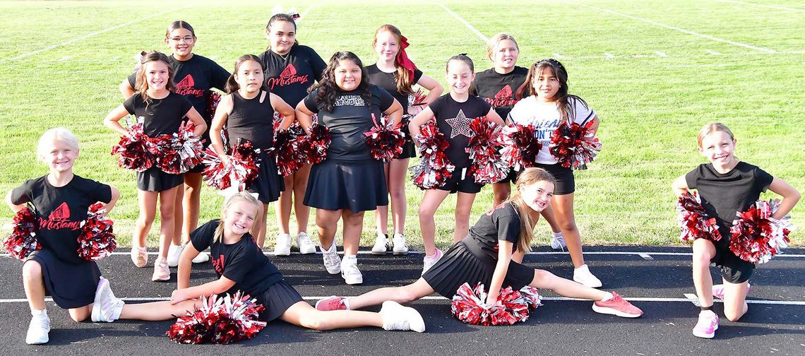 Sutton Spirit Squad ready to cheer on the Junior Mustangs